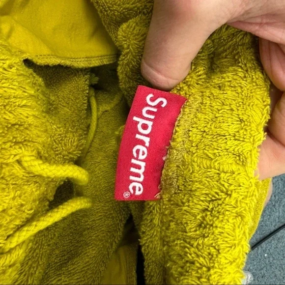 Supreme Yellow Terry Cloth Logo Shorts